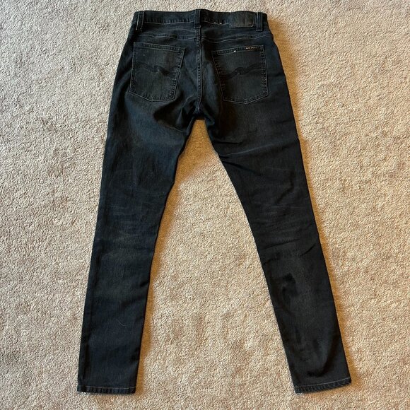 Nudie Jeans Slim Straight Black Denim - Picture 5 of 6